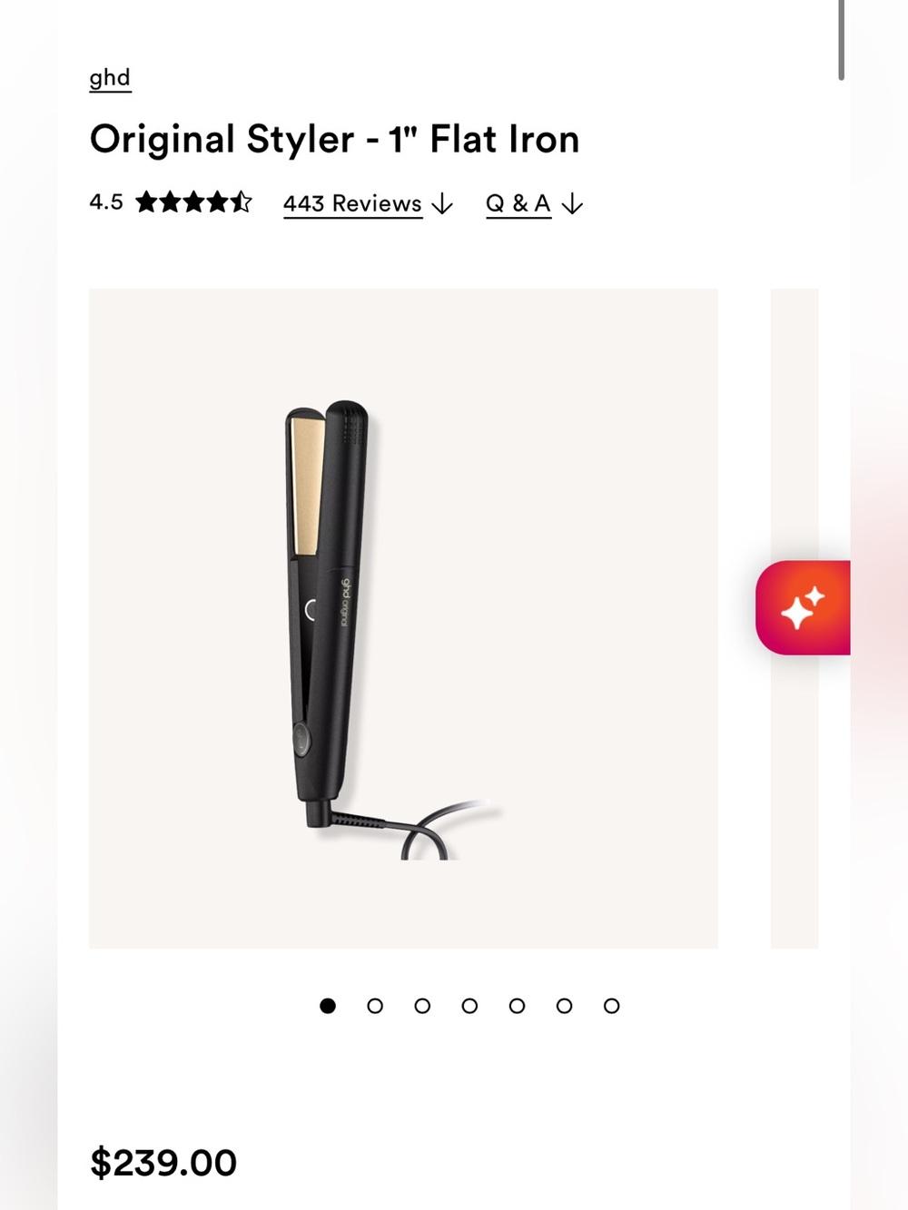 GHD Original Styler 1” Flat Iron